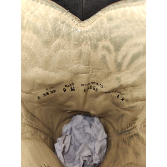 Corral Saddle Brown Embroidered Cross Western Boots Sz 9M - Picture 9 of 10